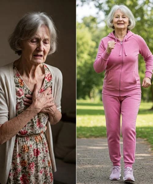 Elderly man practicing seated yoga with assistant at FitMechanism senior wellness class in Hyderabad