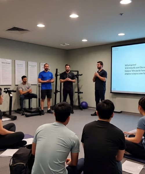 Corporate fitness session