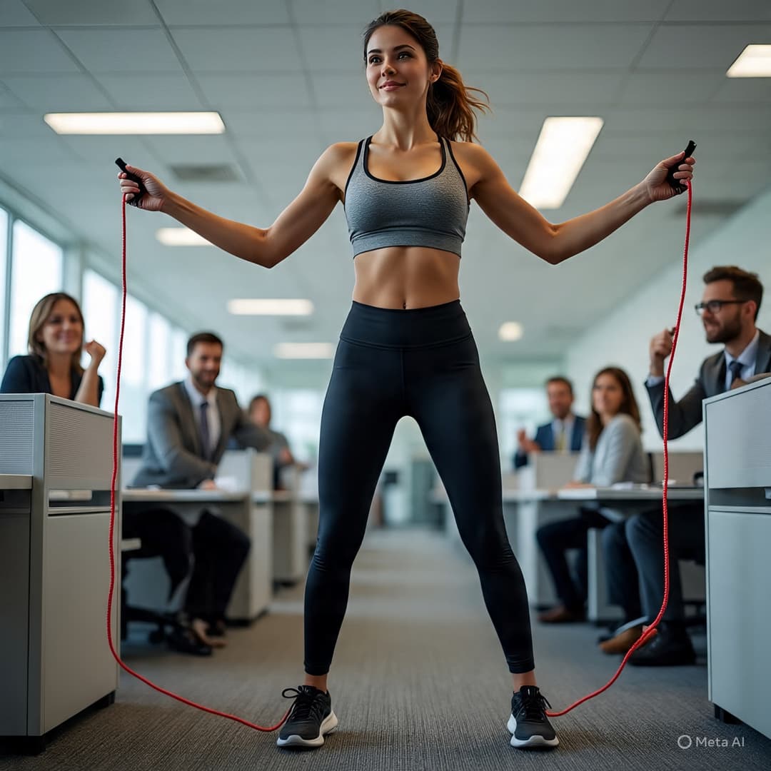 Employees participating in a corporate wellness event